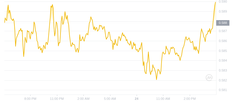 2024年09月24日瑞波币价格